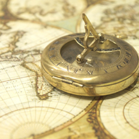 Compass and map