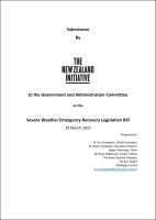 Submission on the Severe Weather Emergency Recovery Legislation Bill cover