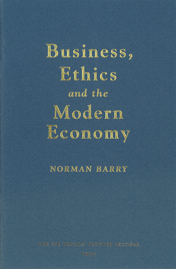 Trotter Business Ethics Modern Economy