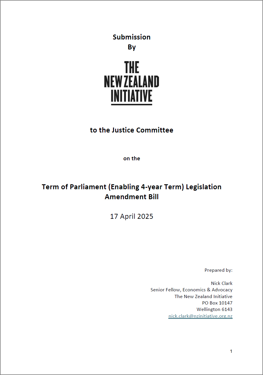2025 04 17 Submission Term of Parliament