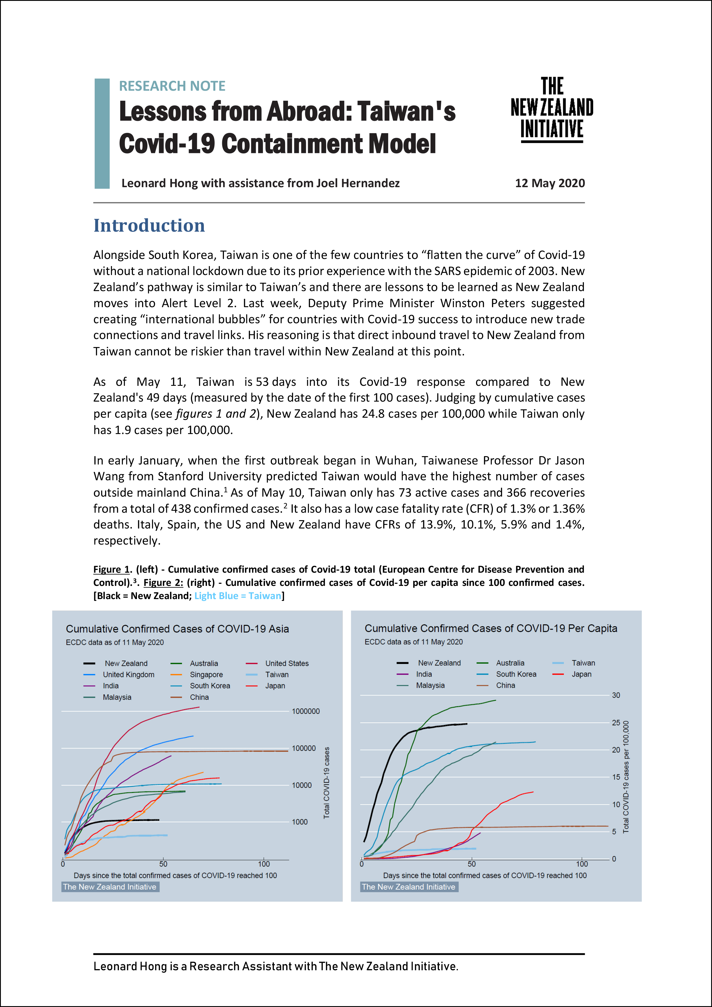 Research Note Lessons from Abroad Taiwans Covid 19 Containment Model 1