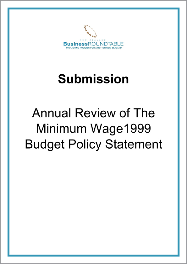 Submission Annual Review of the Minimum Wage
