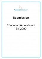Submission Education Amendment Bill 2000