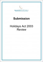 Submission Holidays Act 2003 Review
