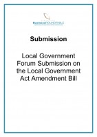 Submission Local Government Act Amendment Bill cover