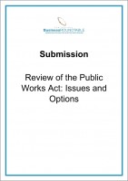 Submission Review of the Public Works Act Issues and Options
