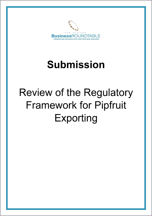Submission Review of the Regulatory Framework for pipfruit exporting