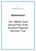 Submission The 1996 97 Draft Annual Plan of the Auckland Regional Services Trust