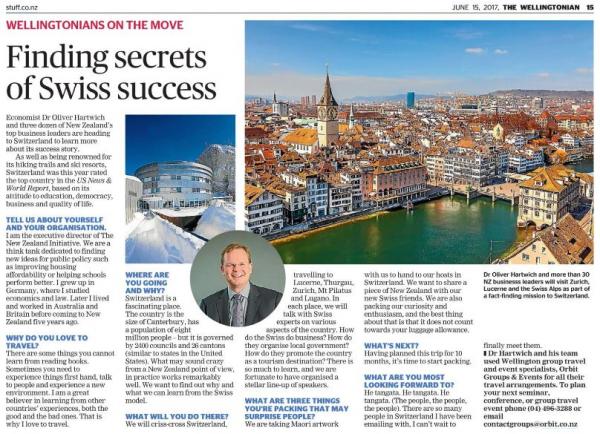 Wellingtonian Swiss article