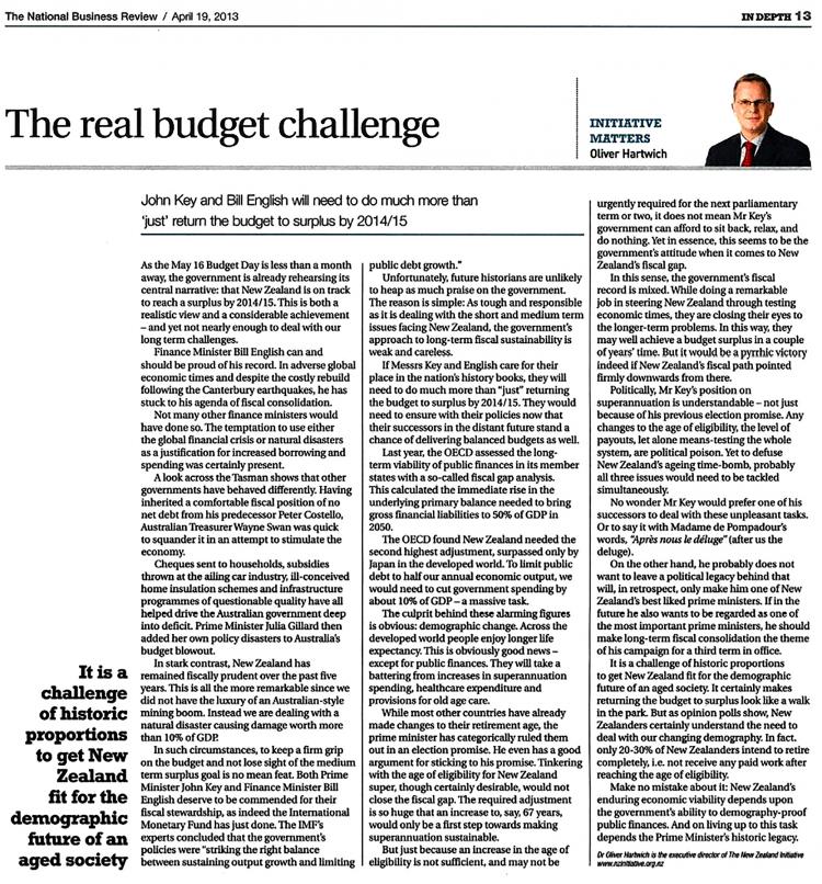NBR The real budget challenge