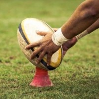 rugby player preparing kick oval 260nw 1163786491 square